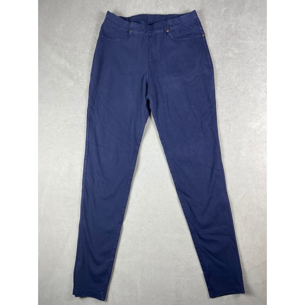 Lildy Navy Blue Denim Jeggings Womens Size‎ L-XL Elastic Waist Stretch Slim Fit